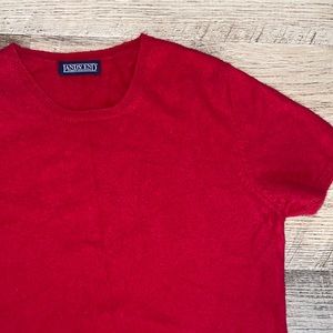Lands End Cashmere Short Sleeve L